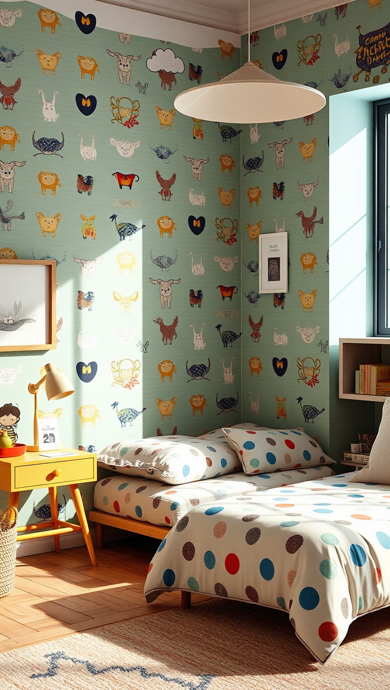 20 Whimsical Ideas to Transform Your Child's Bedroom into a Magical Retreat - 12. Playful Patterns: Mix and Match Fun Textiles