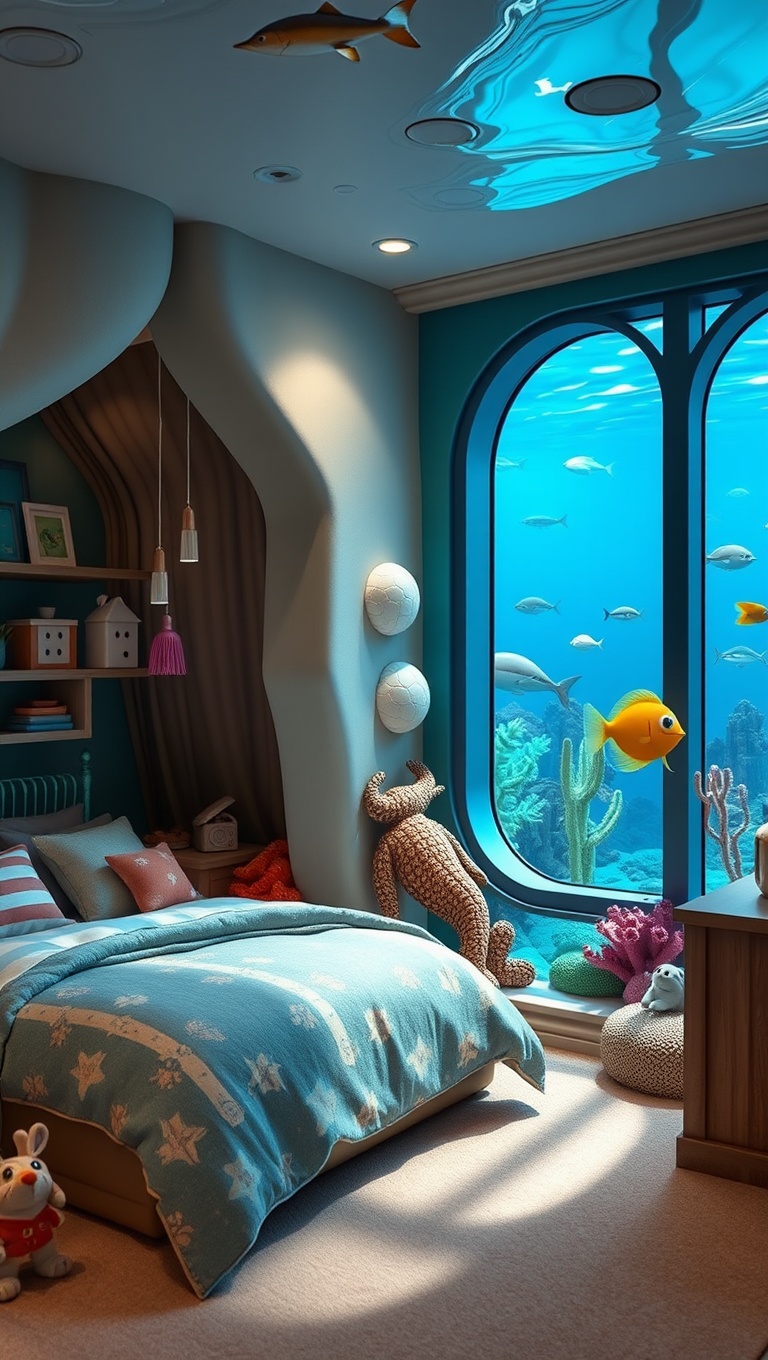 20 Whimsical Ideas to Transform Your Child's Bedroom into a Magical Retreat - 2. Under the Sea Adventure: Dive into Ocean Themes