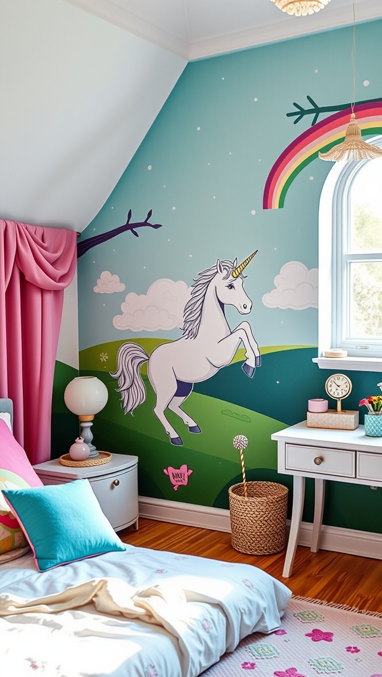 20 Whimsical Ideas to Transform Your Child's Bedroom into a Magical Retreat - 5. Magical Unicorn Land: Add a Splash of Fantasy