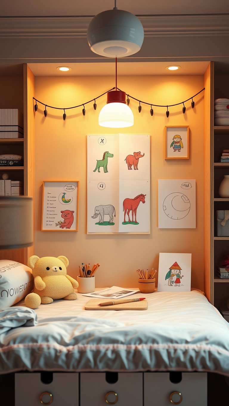 20 Whimsical Ideas to Transform Your Child's Bedroom into a Magical Retreat - 11. Artful Imagination: Encourage Creativity with Art Stations