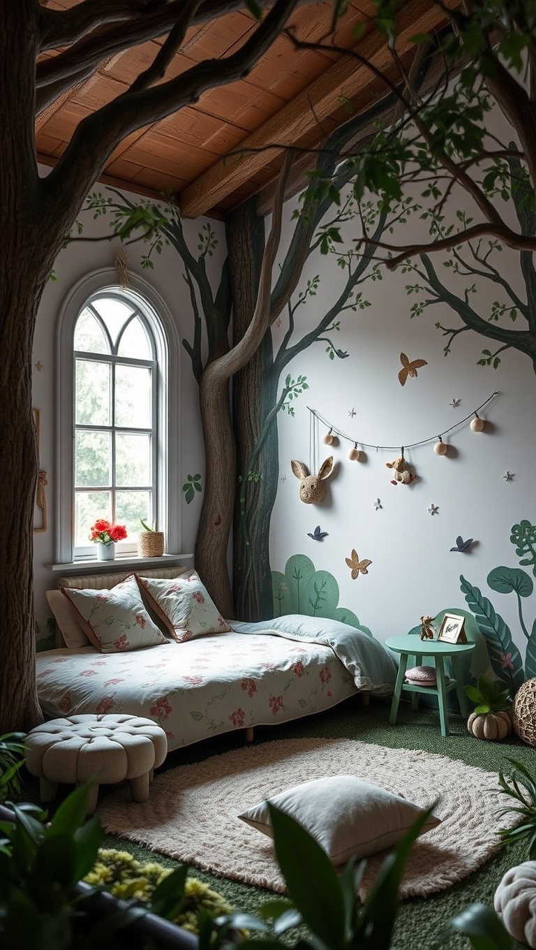 20 Whimsical Ideas to Transform Your Child's Bedroom into a Magical Retreat - 1. Fairy Tale Forest: Create a Nature-Inspired Haven